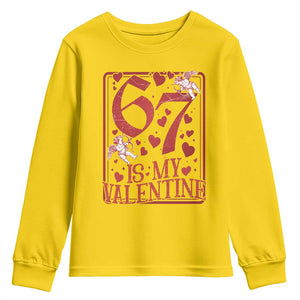 67 Valentines Playing Card Youth Sweatshirt Funny Six Seven Relationship Meme TS14 Daisy Print Your Wear