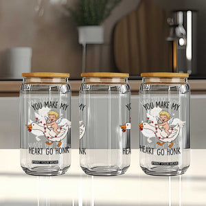 Funny Valentine Goose Glass Can You Make My Heart Go Honk TS14 Print Your Wear