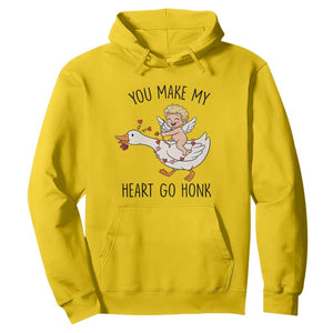 Funny Valentine Goose Hoodie You Make My Heart Go Honk TS14 Daisy Print Your Wear