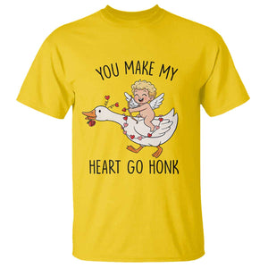Funny Valentine Goose T Shirt You Make My Heart Go Honk TS14 Daisy Print Your Wear