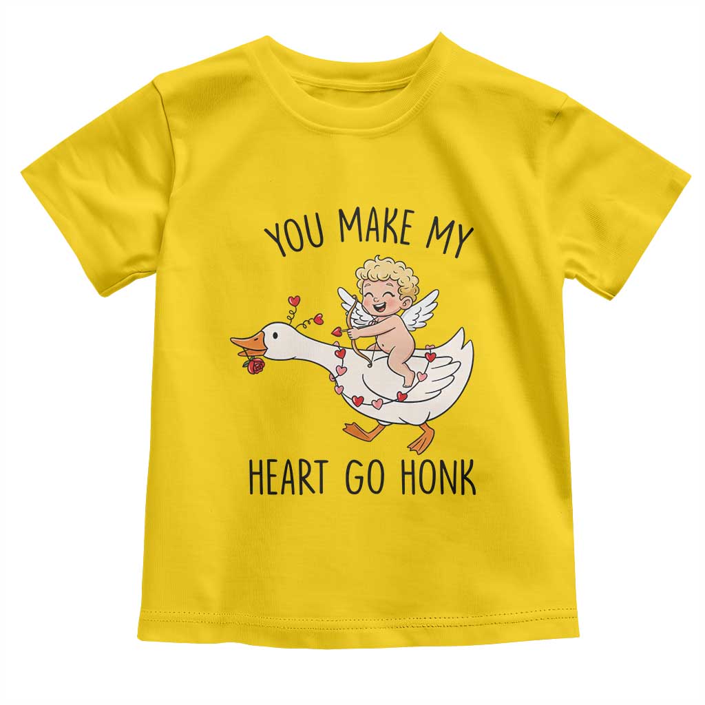 Funny Valentine Goose Toddler T Shirt You Make My Heart Go Honk TS14 Daisy Print Your Wear