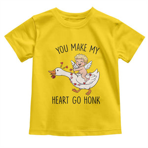 Funny Valentine Goose Toddler T Shirt You Make My Heart Go Honk TS14 Daisy Print Your Wear