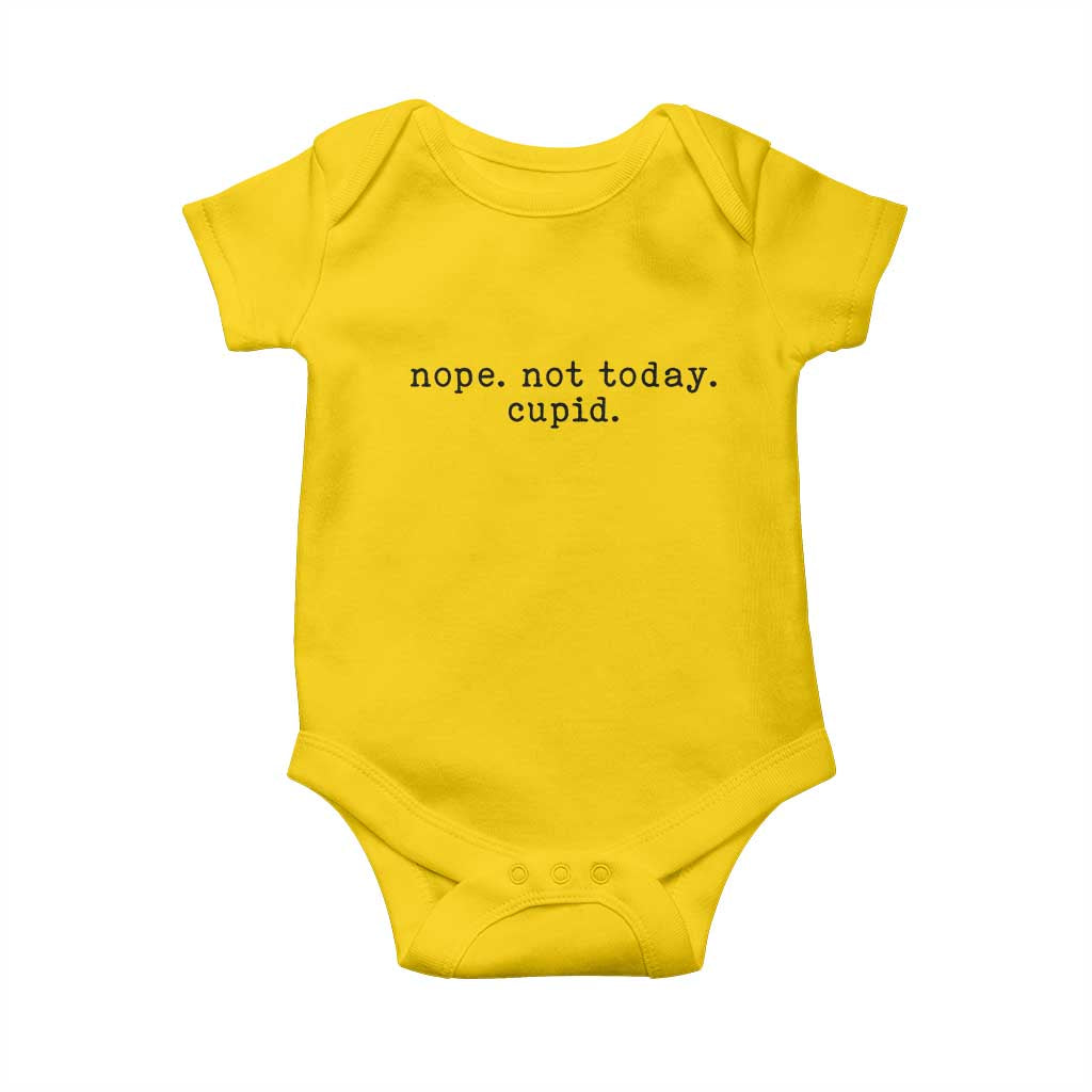 Nope Not Today Cupid Baby Onesie Funny Valentine Sarcastic TS14 Daisy Print Your Wear