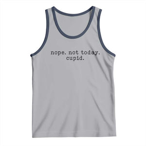 Nope Not Today Cupid Tank Top Funny Valentine Sarcastic TS14 Athletic Heather Navy Print Your Wear