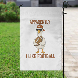 Funny Goose Football Meme Garden Flag Apparently I Like Football TS14 Print Your Wear