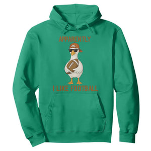 Funny Goose Football Meme Hoodie Apparently I Like Football - Print Your Wear