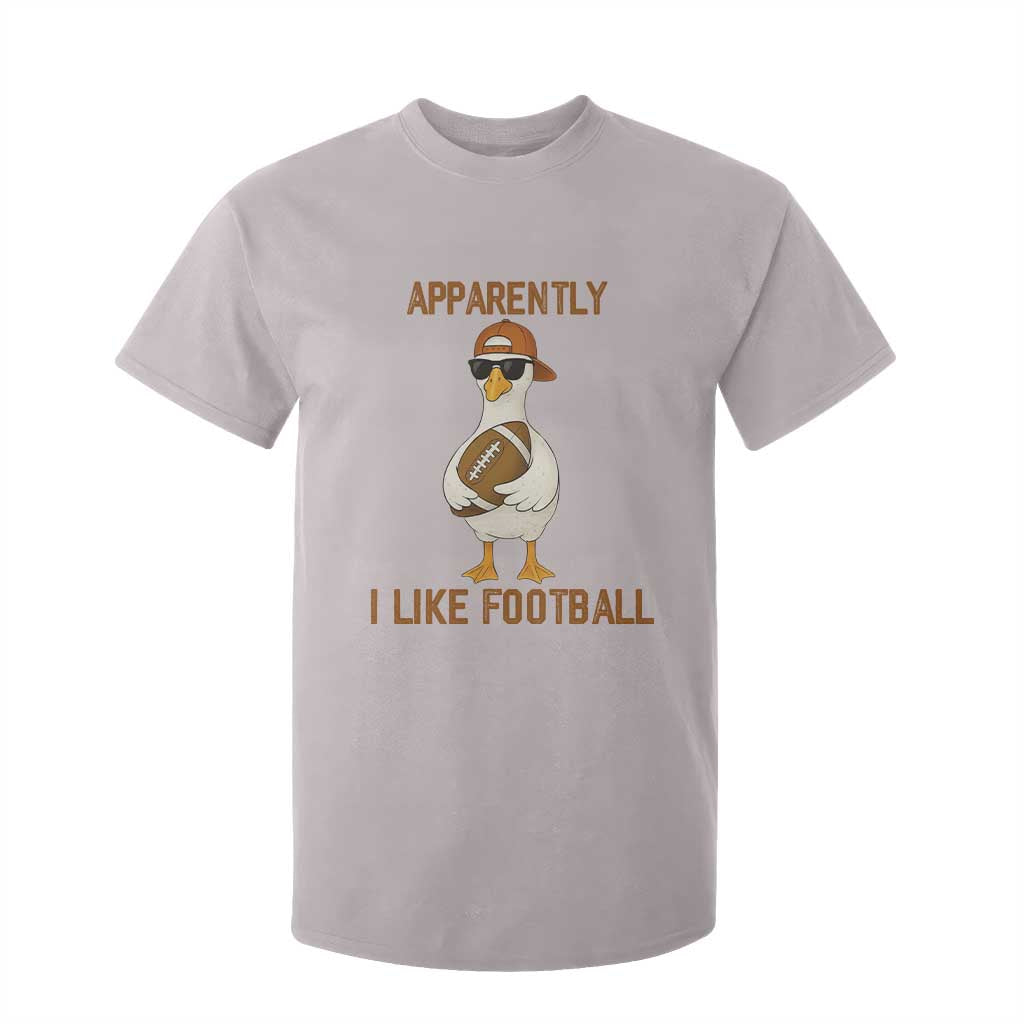 Funny Goose Football Meme T Shirt For Kid Apparently I Like Football TS14 Ice Gray Print Your Wear