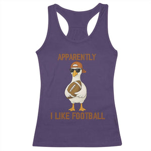 Funny Goose Football Meme Racerback Tank Top Apparently I Like Football TS14 Purple Print Your Wear