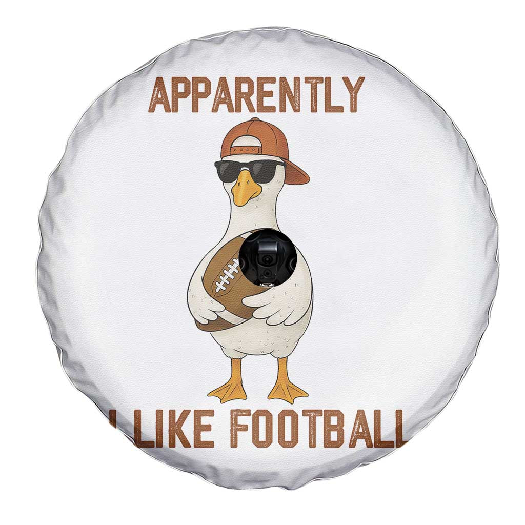 Funny Goose Football Meme Spare Tire Cover Apparently I Like Football TS14 Print Your Wear
