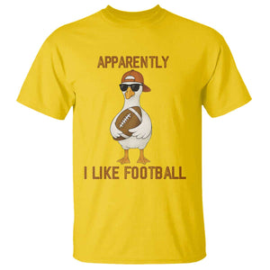 Funny Goose Football Meme T Shirt Apparently I Like Football TS14 Daisy Print Your Wear