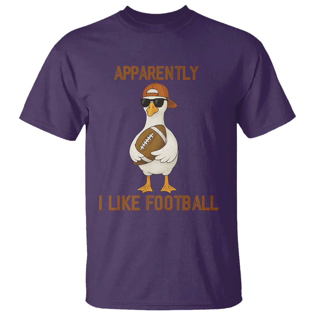 Funny Goose Football Meme T Shirt Apparently I Like Football TS14 Purple Print Your Wear