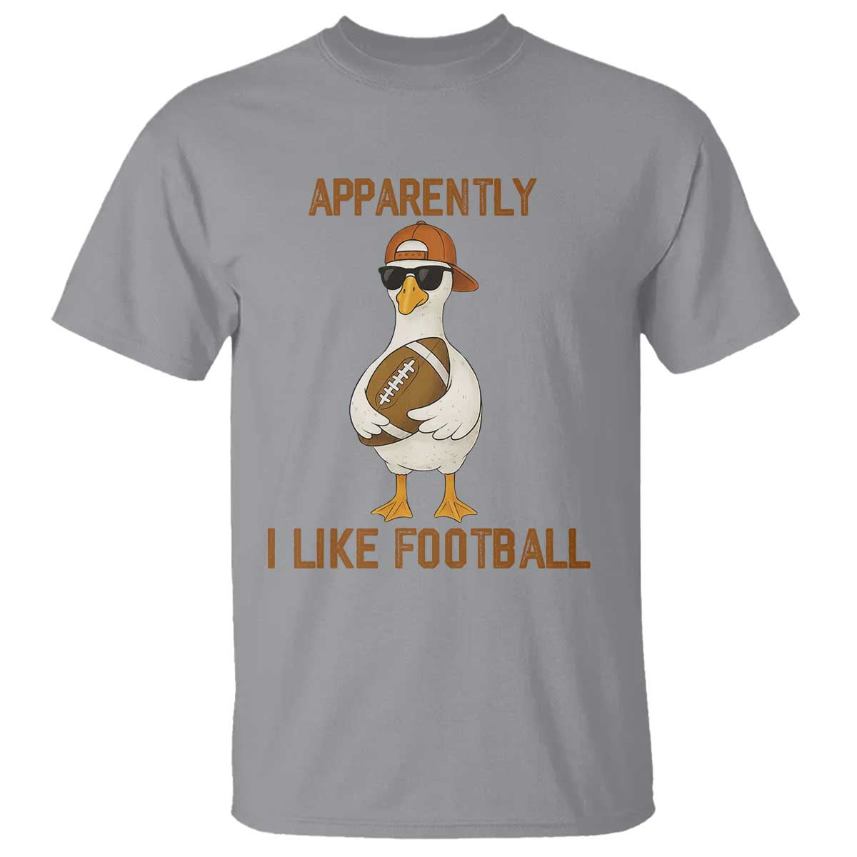 Funny Goose Football Meme T Shirt Apparently I Like Football TS14 Sport Gray Print Your Wear