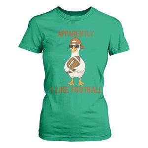 Funny Goose Football Meme T Shirt For Women Apparently I Like Football TS14 Irish Green Print Your Wear