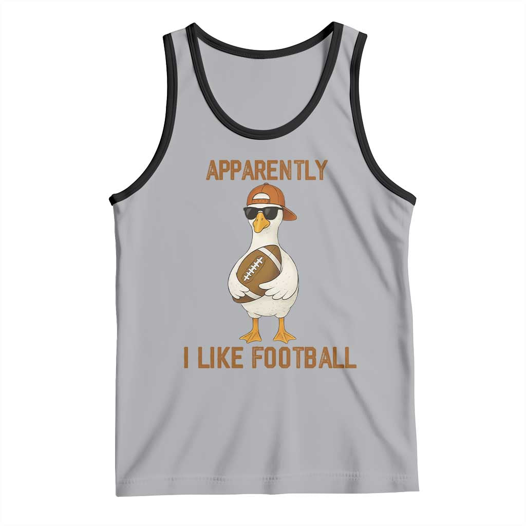 Funny Goose Football Meme Tank Top Apparently I Like Football TS14 Athletic Heather Black Print Your Wear