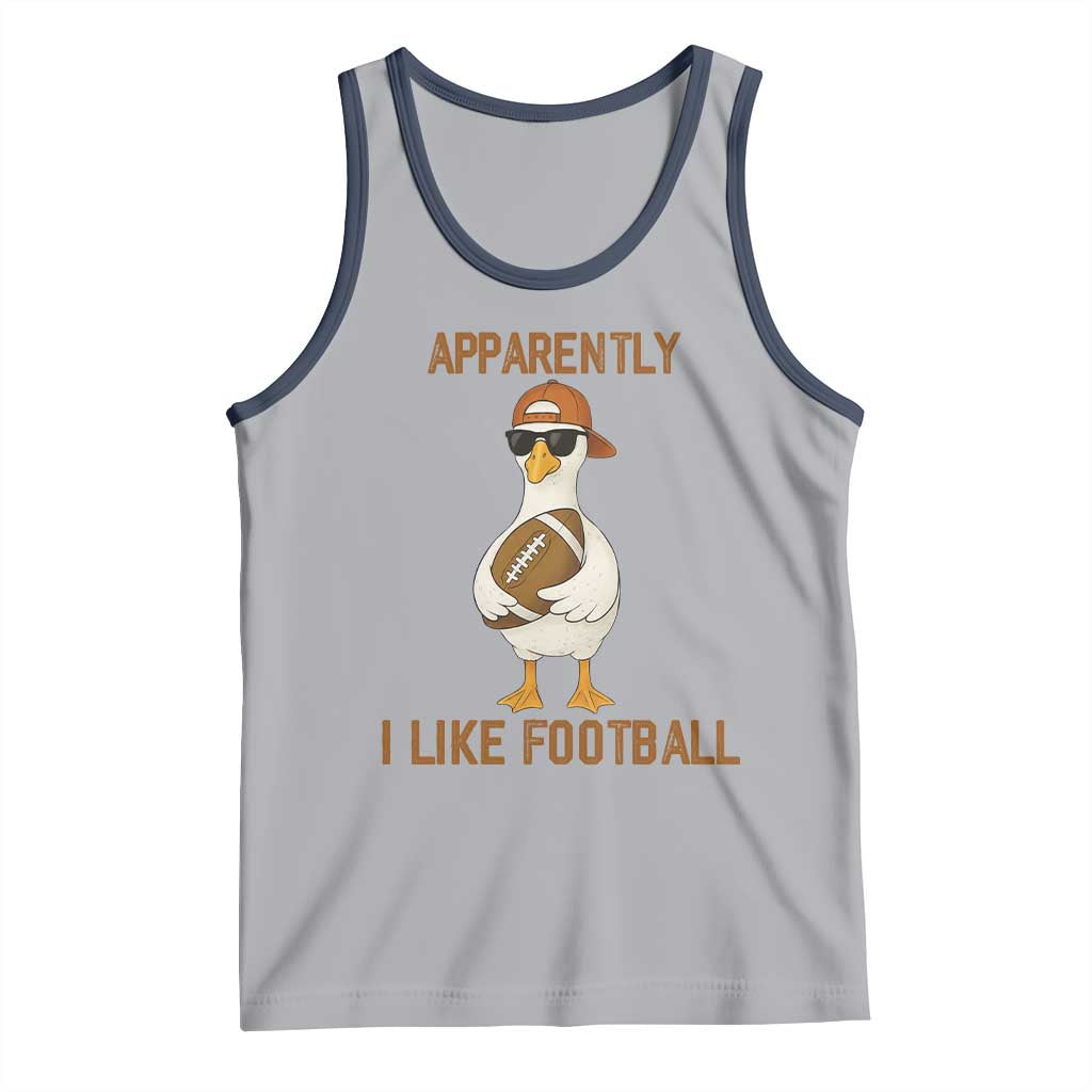 Funny Goose Football Meme Tank Top Apparently I Like Football TS14 Athletic Heather Navy Print Your Wear