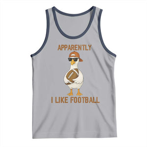 Funny Goose Football Meme Tank Top Apparently I Like Football TS14 Athletic Heather Navy Print Your Wear