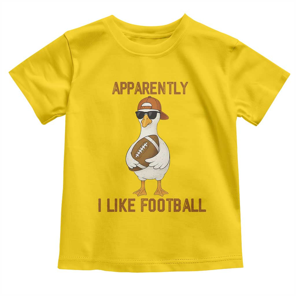 Funny Goose Football Meme Toddler T Shirt Apparently I Like Football TS14 Daisy Print Your Wear