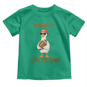 Funny Goose Football Meme Toddler T Shirt Apparently I Like Football TS14 Irish Green Print Your Wear