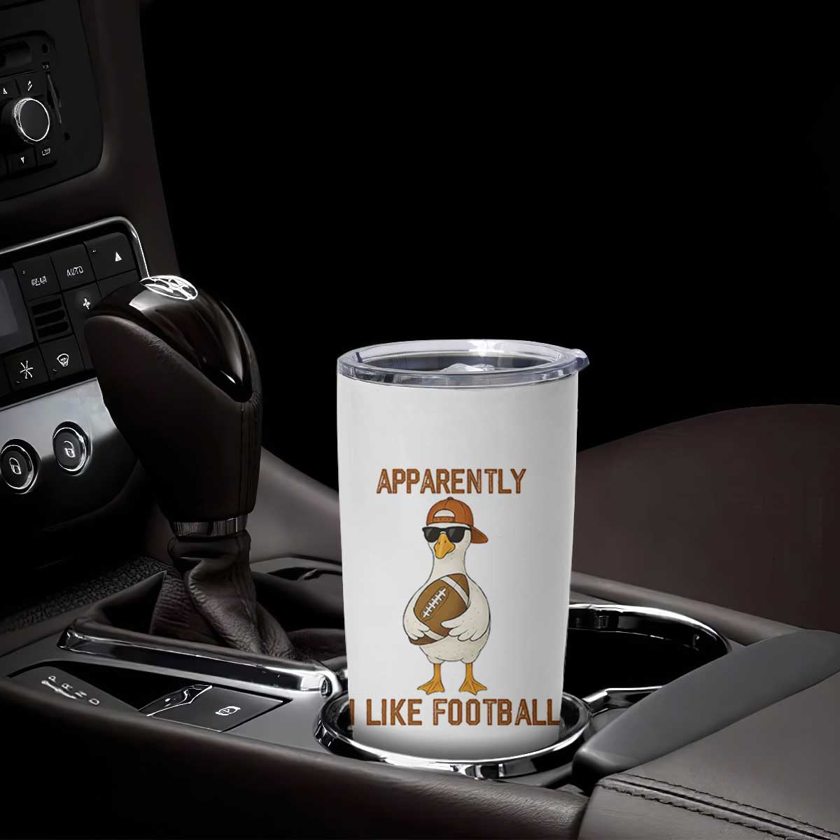 Funny Goose Football Meme Tumbler Cup Apparently I Like Football TS14 Print Your Wear