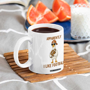 Funny Goose Football Meme Coffee Mug Apparently I Like Football TS14 Print Your Wear