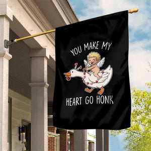 You Make My Heart Go Honk Garden Flag Funny Valentine Goose TS14 Print Your Wear