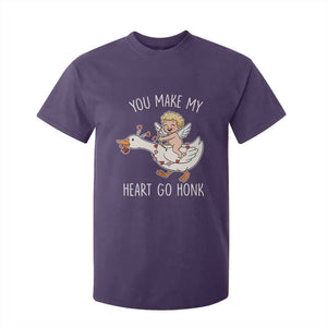 You Make My Heart Go Honk T Shirt For Kid Funny Valentine Goose TS14 Purple Print Your Wear