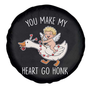 You Make My Heart Go Honk Spare Tire Cover Funny Valentine Goose TS14 Print Your Wear
