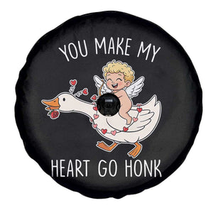 You Make My Heart Go Honk Spare Tire Cover Funny Valentine Goose TS14 Print Your Wear
