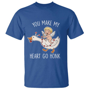 You Make My Heart Go Honk T Shirt Funny Valentine Goose TS14 Royal Blue Print Your Wear