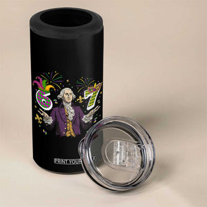 67 Mardi Gras 4 in 1 Can Cooler Tumbler Funny Six Seven George Washington Meme TS14 Print Your Wear