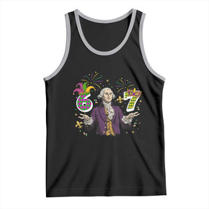 67 Mardi Gras Tank Top Funny Six Seven George Washington Meme TS14 Black Athletic Heather Print Your Wear