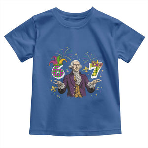 67 Mardi Gras Toddler T Shirt Funny Six Seven George Washington Meme TS14 Royal Blue Print Your Wear