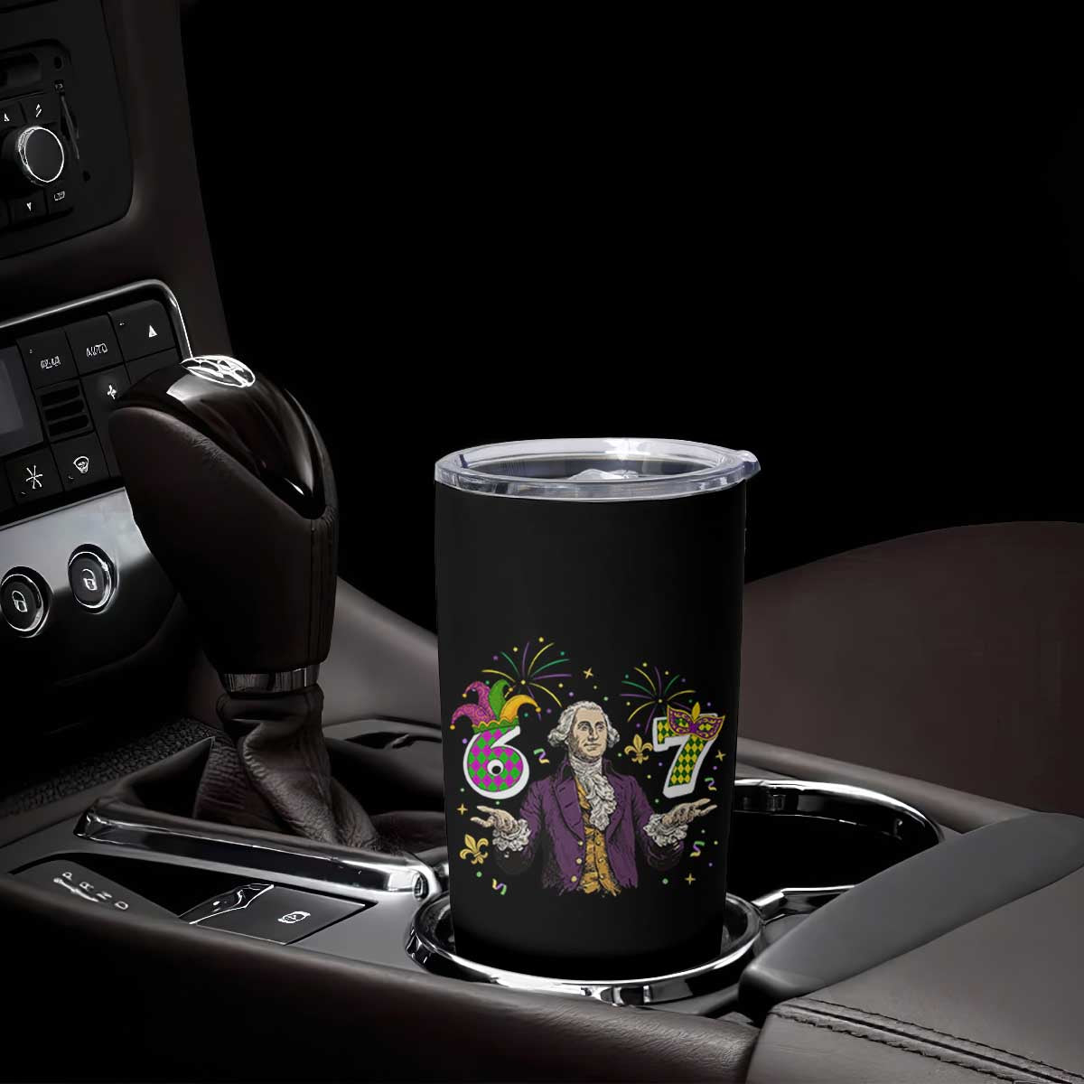 67 Mardi Gras Tumbler Cup Funny Six Seven George Washington Meme TS14 Print Your Wear
