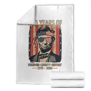 Abraham Lincoln Freedom Retro Throw Blanket 250 Years of Freedom Liberty History TS14 White Print Your Wear