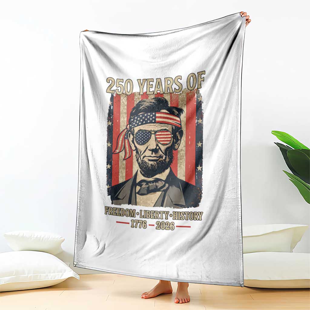 Abraham Lincoln Freedom Retro Throw Blanket 250 Years of Freedom Liberty History TS14 Print Your Wear