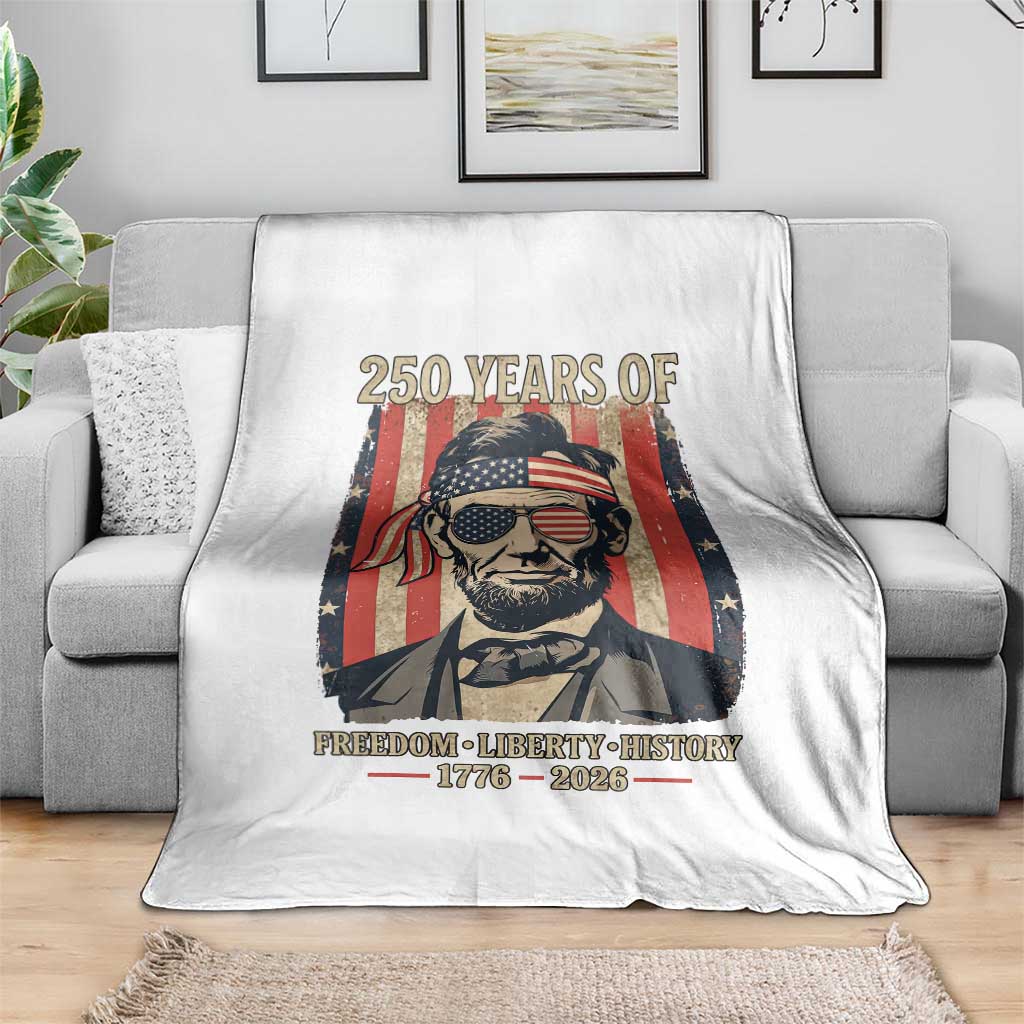 Abraham Lincoln Freedom Retro Throw Blanket 250 Years of Freedom Liberty History TS14 Print Your Wear
