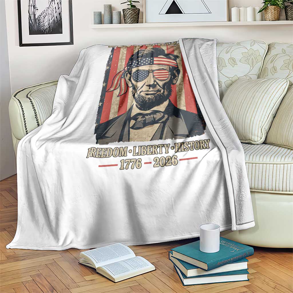 Abraham Lincoln Freedom Retro Throw Blanket 250 Years of Freedom Liberty History TS14 Print Your Wear