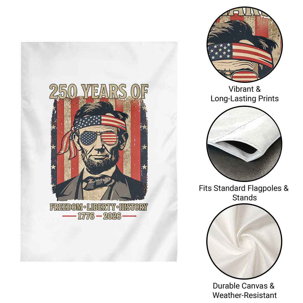 Abraham Lincoln Freedom Retro Garden Flag 250 Years of Freedom Liberty History TS14 Print Your Wear