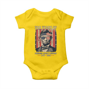 Abraham Lincoln Freedom Retro Baby Onesie 250 Years of Freedom Liberty History TS14 Daisy Print Your Wear