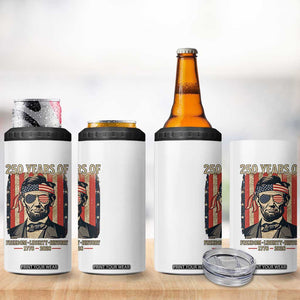 Abraham Lincoln Freedom Retro 4 in 1 Can Cooler Tumbler 250 Years of Freedom Liberty History TS14 Print Your Wear