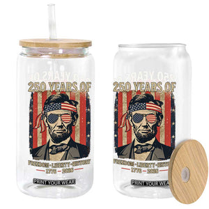 Abraham Lincoln Freedom Retro Glass Can 250 Years of Freedom Liberty History TS14 Print Your Wear