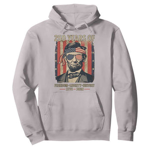 Abraham Lincoln Freedom Retro Hoodie 250 Years of Freedom Liberty History TS14 Ice Gray Print Your Wear