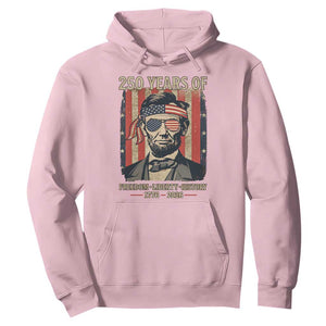 Abraham Lincoln Freedom Retro Hoodie 250 Years of Freedom Liberty History TS14 Light Pink Print Your Wear