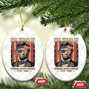 Abraham Lincoln Freedom Retro Ceramic Ornament 250 Years of Freedom Liberty History TS14 Print Your Wear