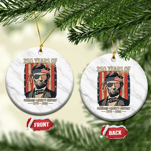 Abraham Lincoln Freedom Retro Ceramic Ornament 250 Years of Freedom Liberty History TS14 1pc White Marble Print Your Wear