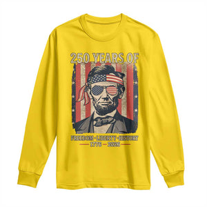 Abraham Lincoln Freedom Retro Long Sleeve Shirt 250 Years of Freedom Liberty History TS14 Daisy Print Your Wear