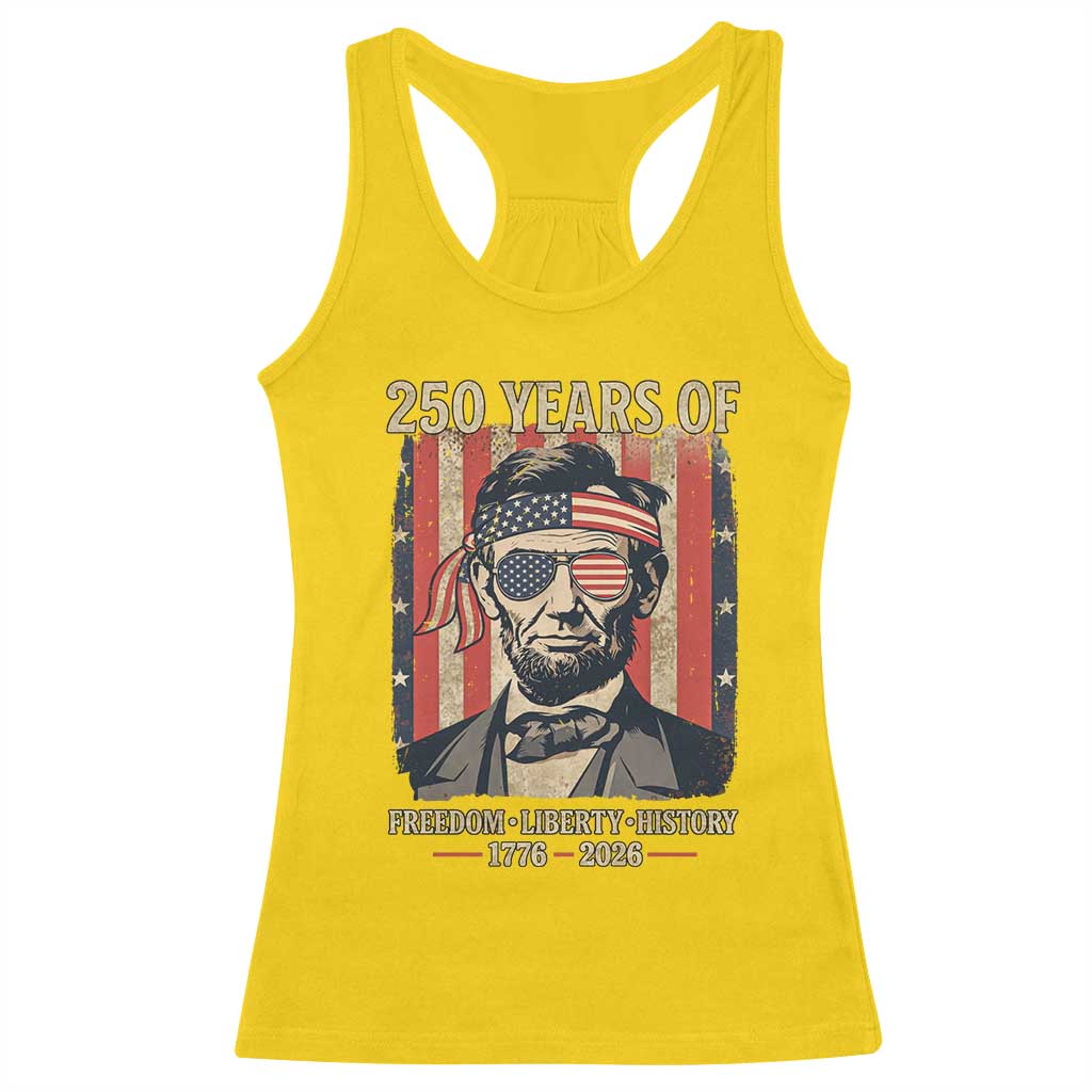 Abraham Lincoln Freedom Retro Racerback Tank Top 250 Years of Freedom Liberty History TS14 Daisy Print Your Wear