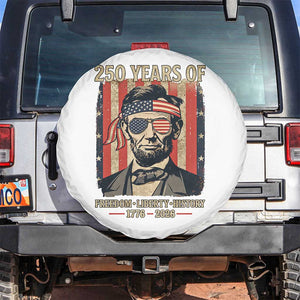 Abraham Lincoln Freedom Retro Spare Tire Cover 250 Years of Freedom Liberty History TS14 No hole White Print Your Wear