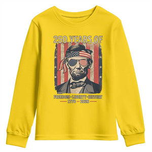 Abraham Lincoln Freedom Retro Youth Sweatshirt 250 Years of Freedom Liberty History TS14 Daisy Print Your Wear