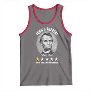 Abraham Lincoln History Teacher Tank Top Ford's Theatre Awful Would Not Recommend TS14 Deep Heather Red Print Your Wear
